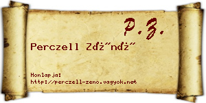 Perczell Zénó névjegykártya